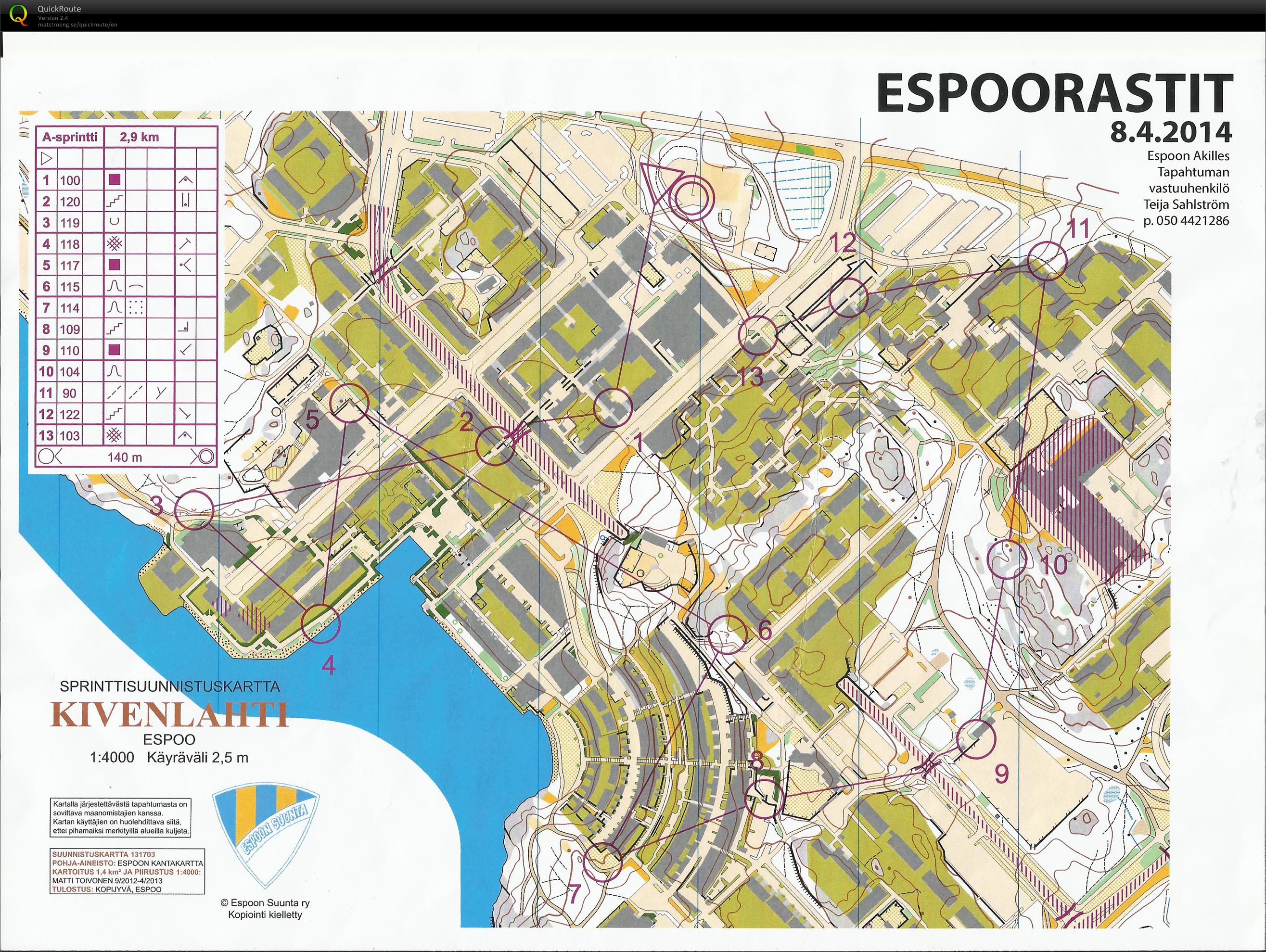 Espoorastit Kivenlahti Sprintti 8.4.2014 (2014-04-08)