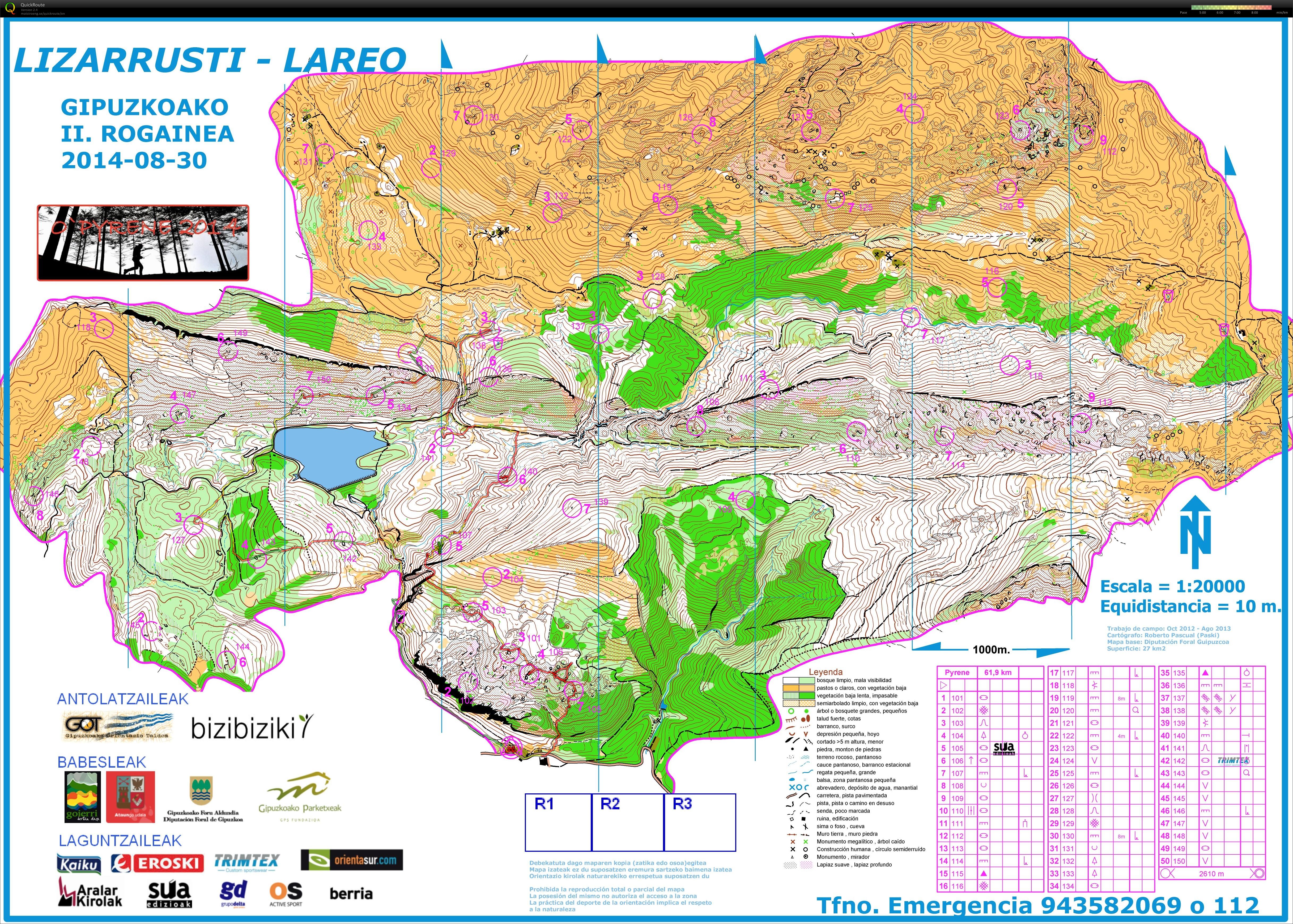 Aralar Rogaining Aug 2014 - OC Puiston 1. kv voitto! (30/08/2014)