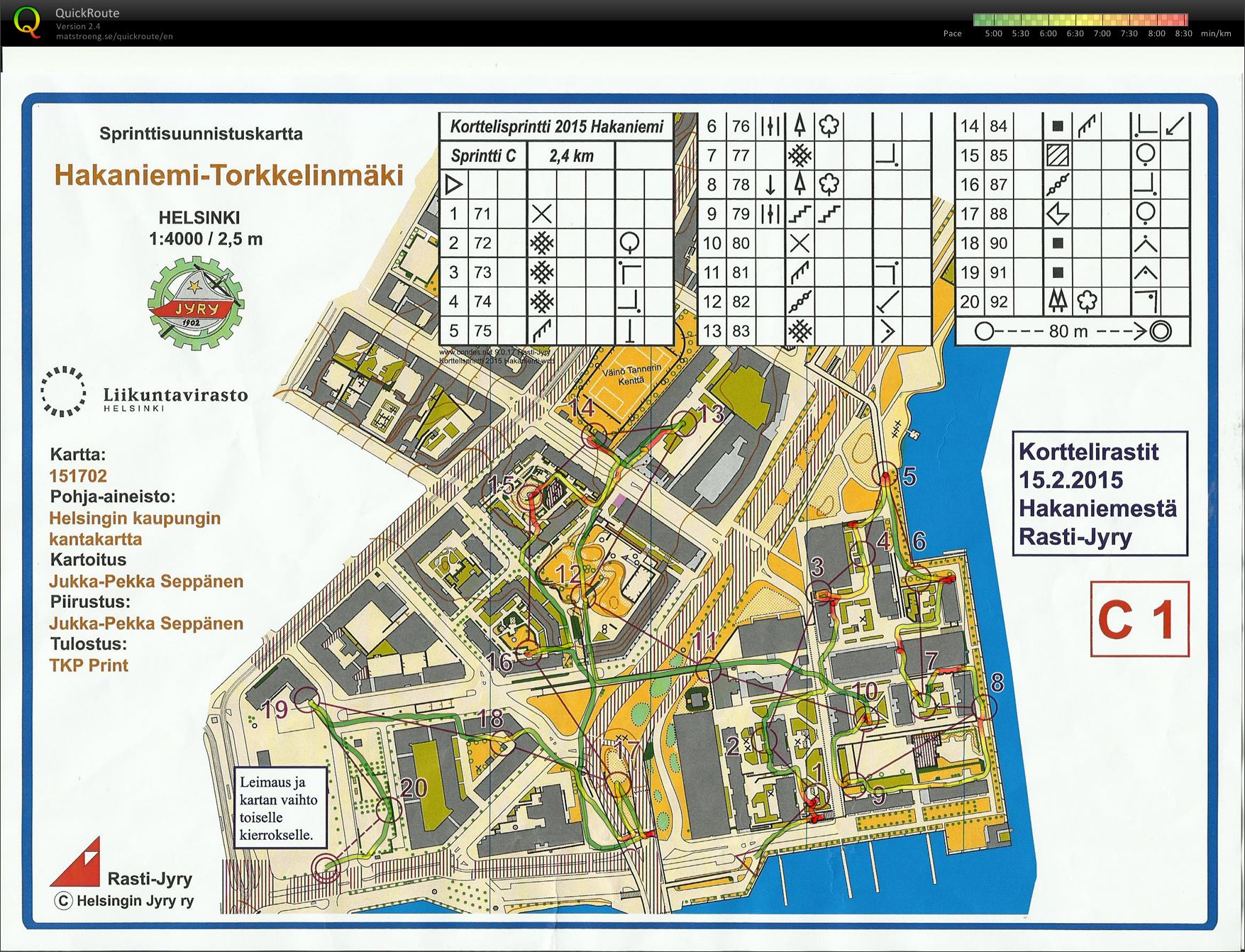 Korttelirastit Hakaniemi, kartta 1/2 (15/02/2015)