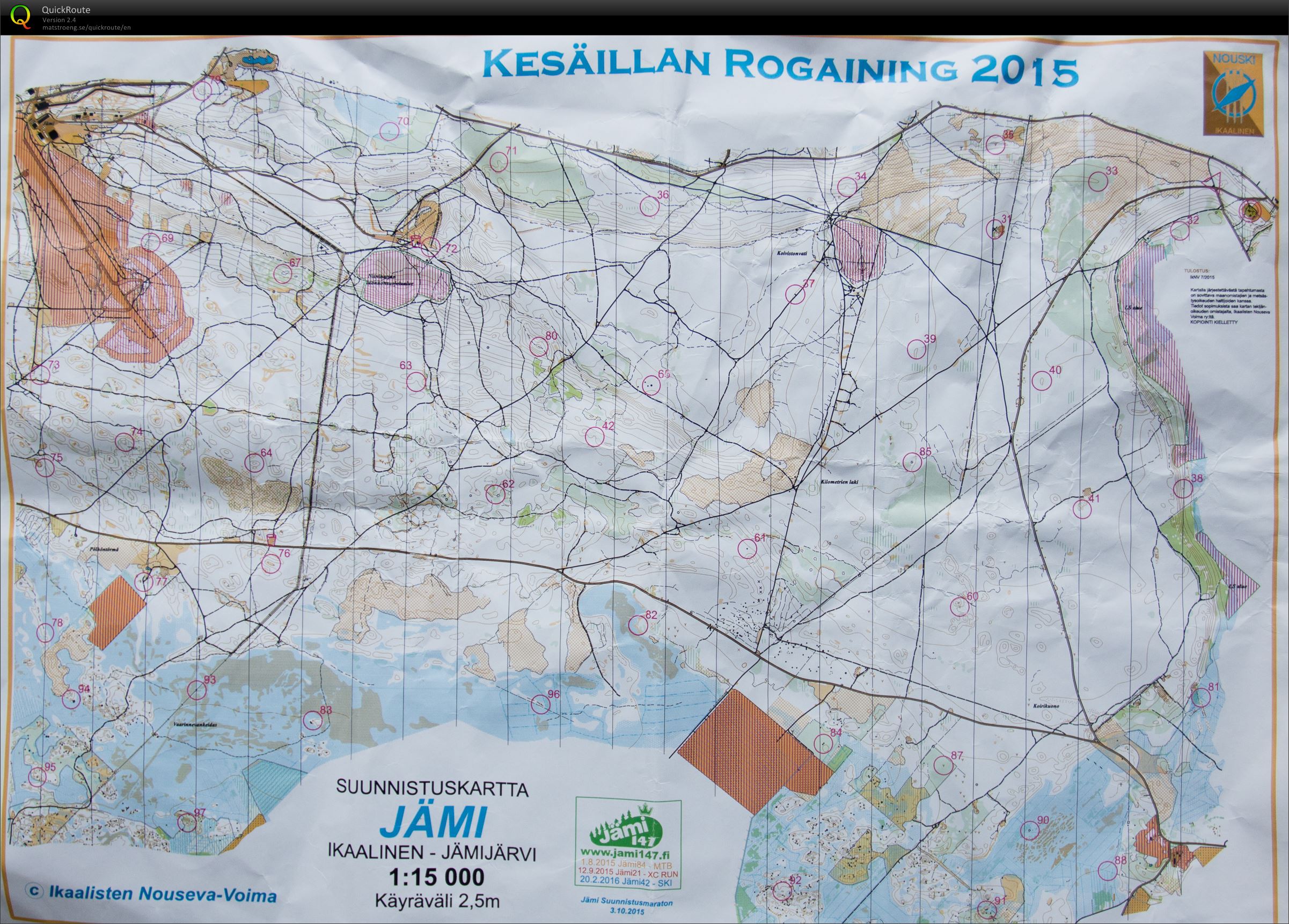 Kesäillan Rogaining 2015 (21/07/2015)
