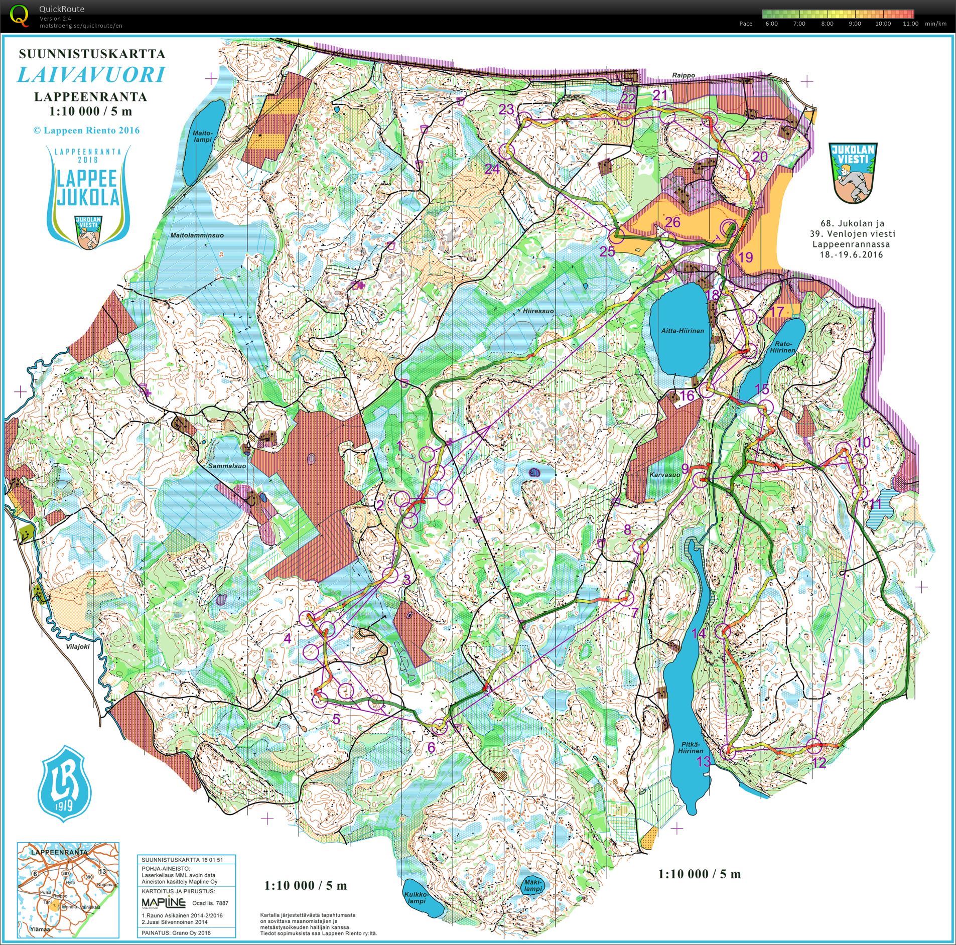 Lappee-Jukola 2016 3rd leg (19/06/2016)