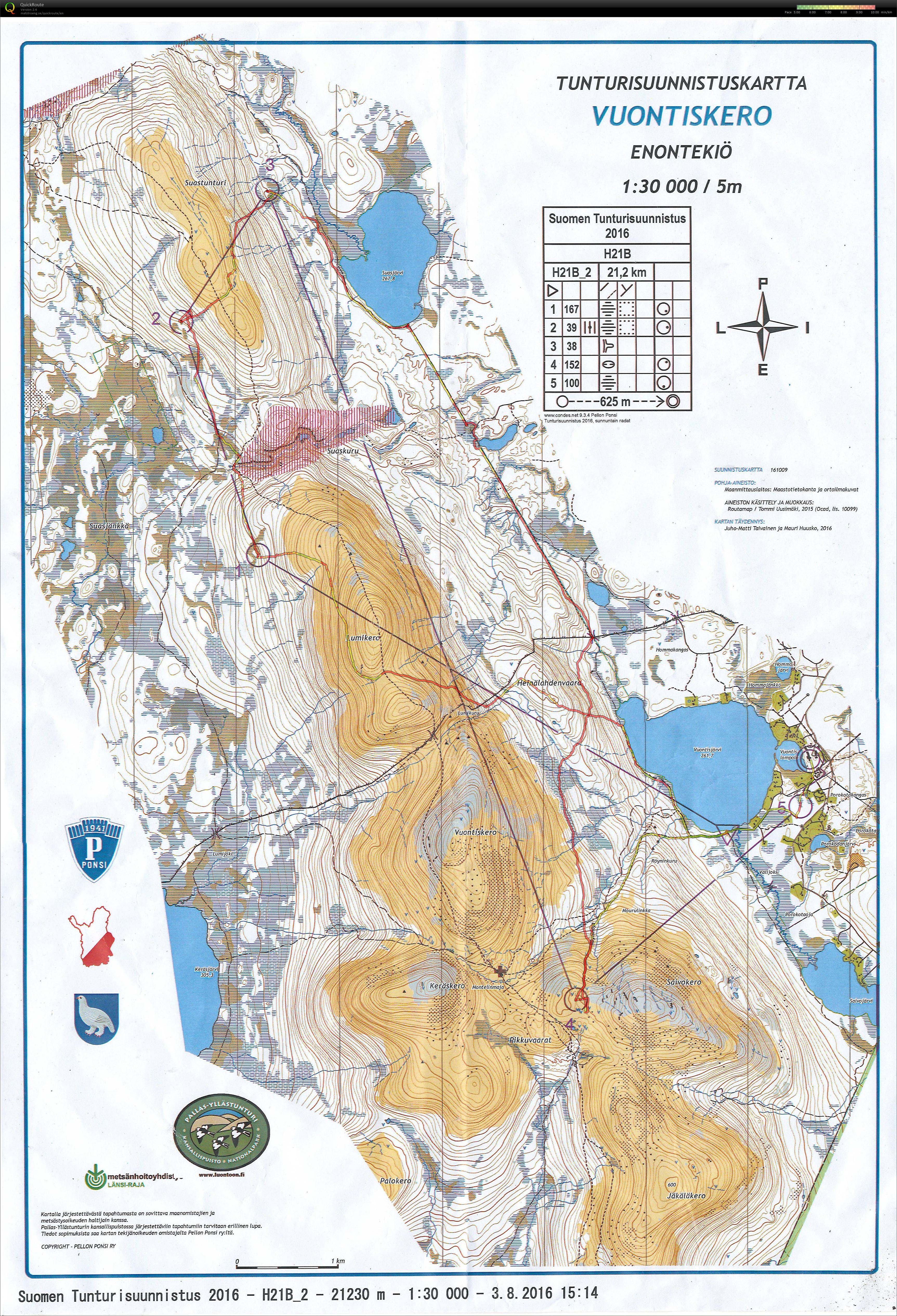 Tunturisuunnistus 2016 H21B Day 2 (07-08-2016)