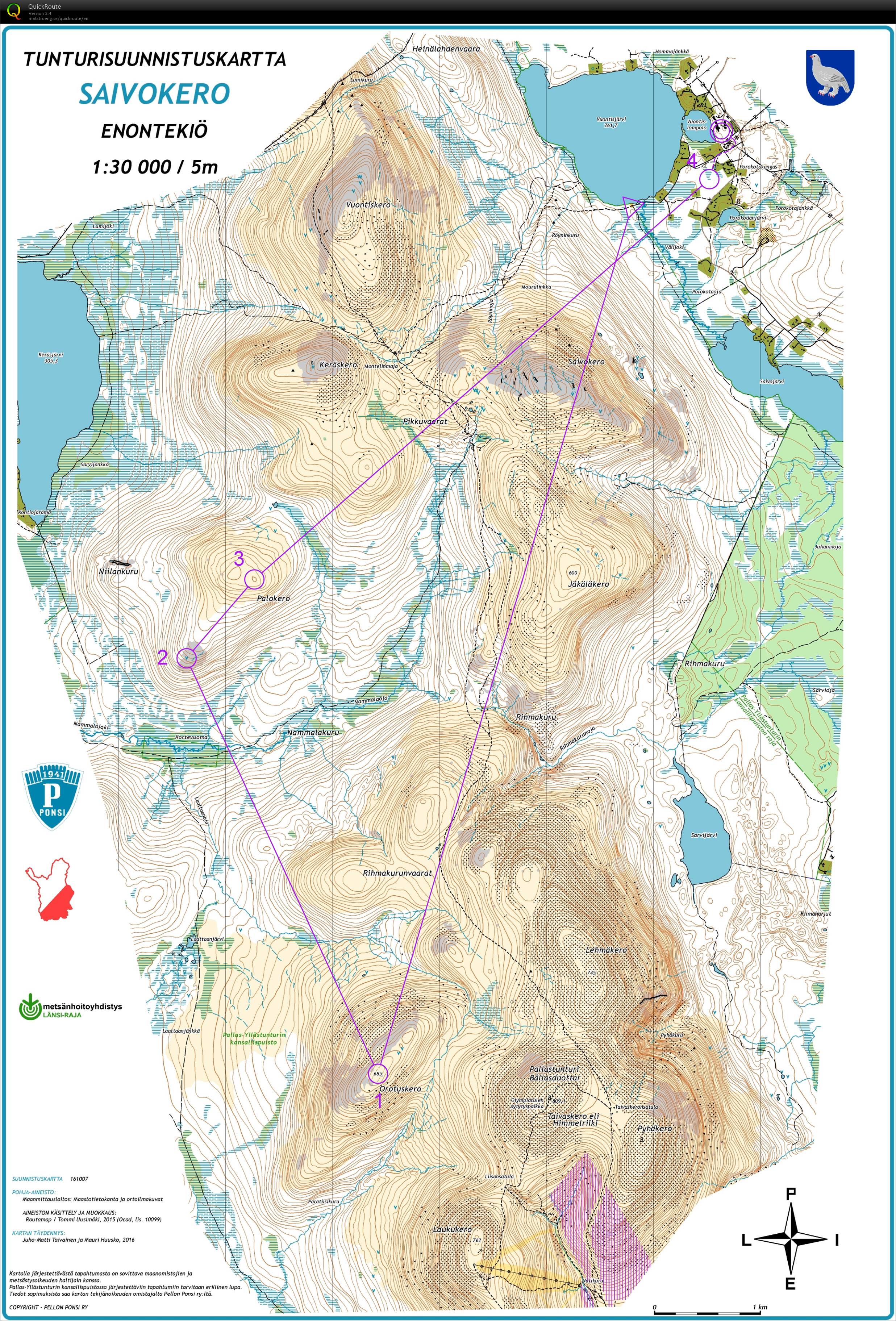 Tunturisuunnistus 2016 Vuontispirtti Day 1 (06/08/2016)