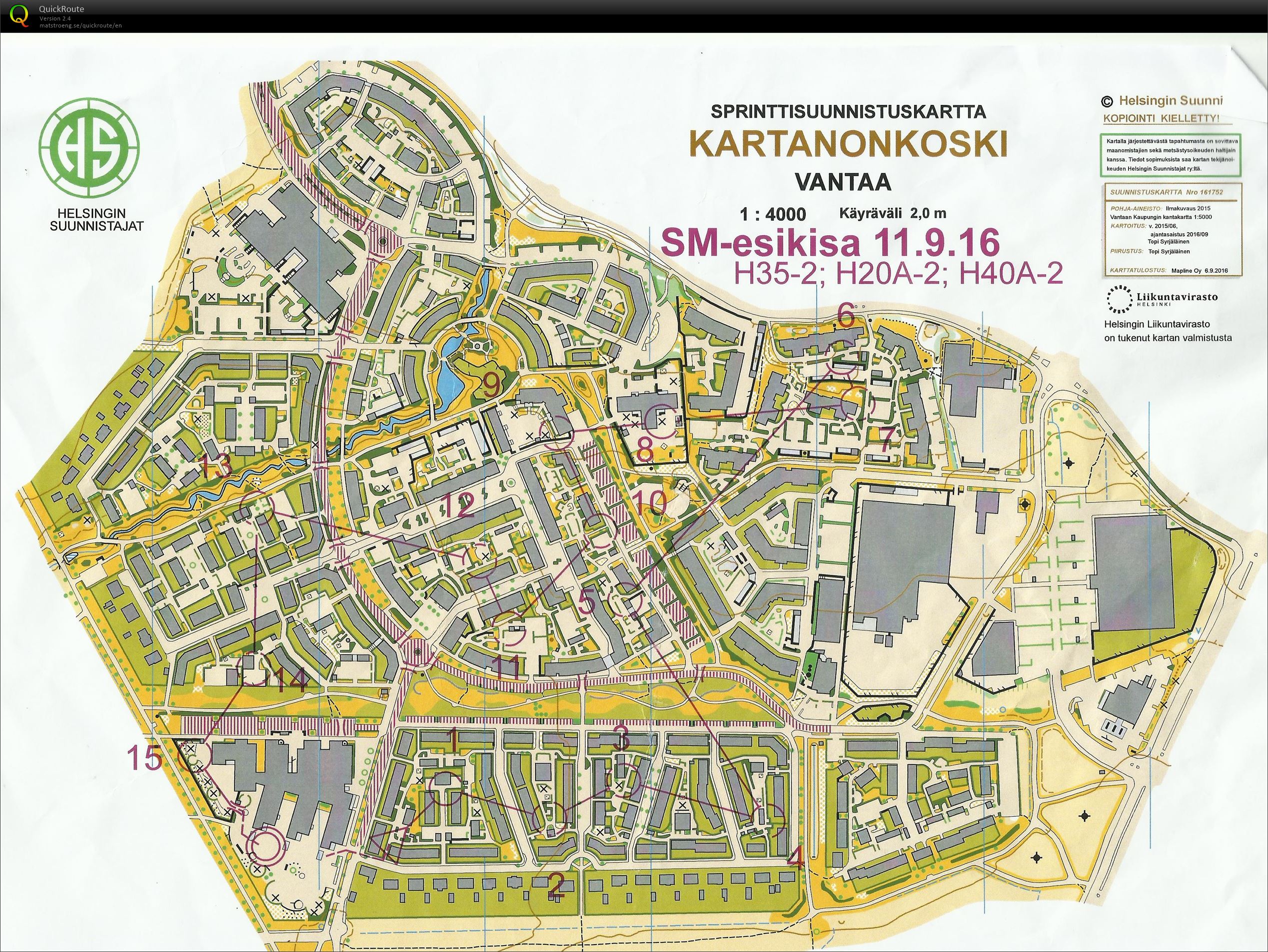 SM-sprintin esikisa 2016 - iltapäivä (11/09/2016)
