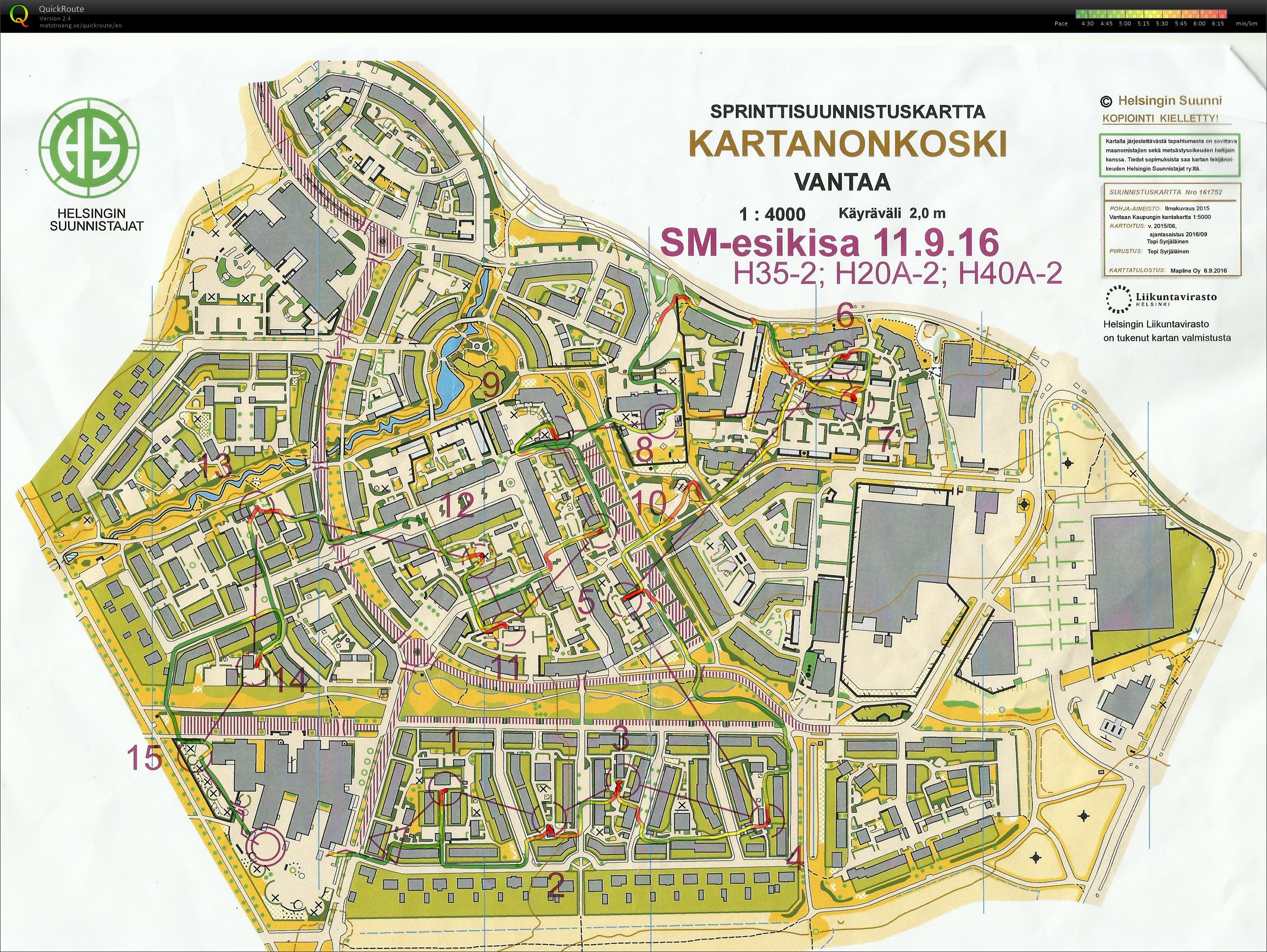 SM-sprintin esikisa 2016 - iltapäivä (11/09/2016)