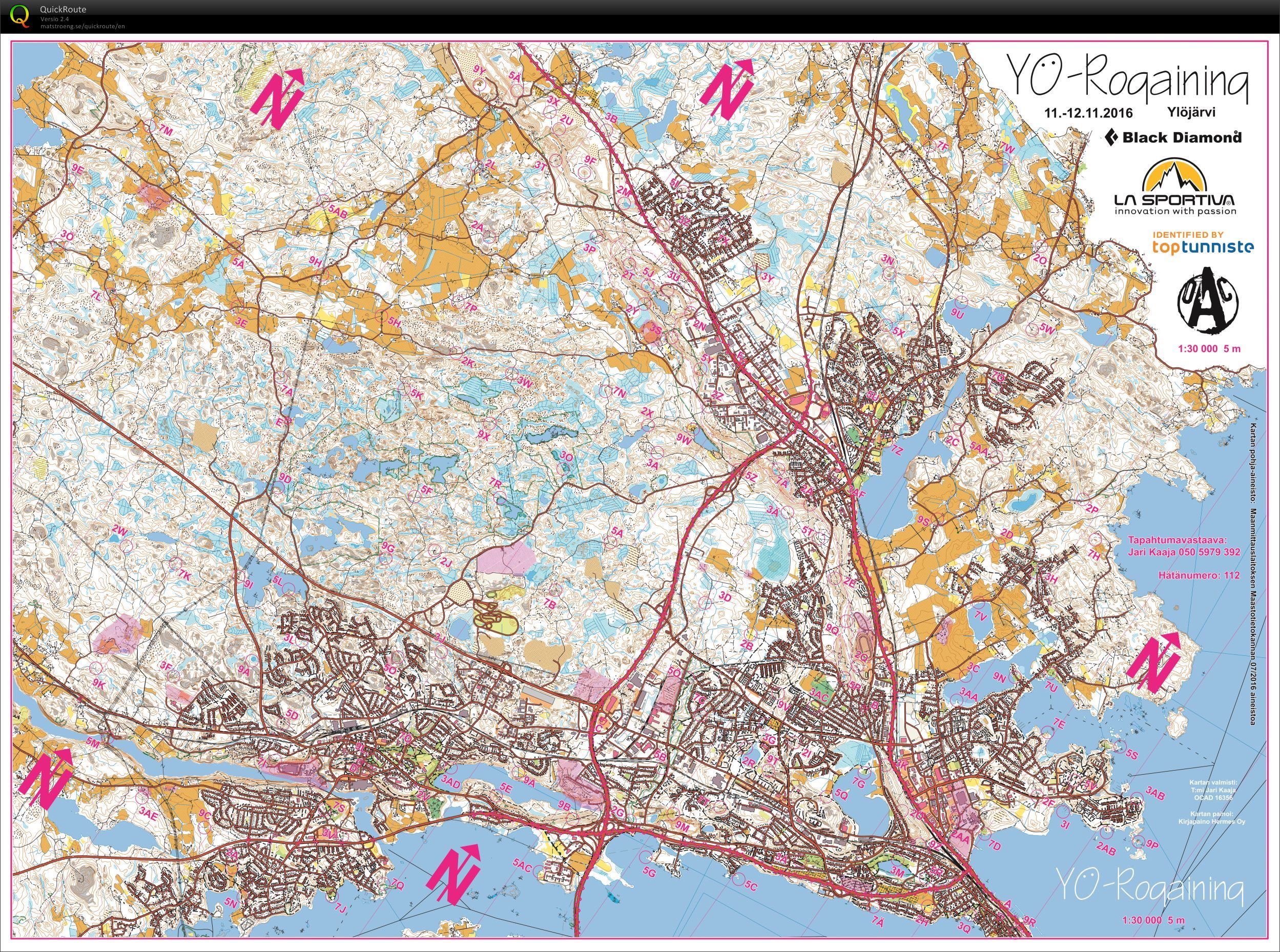 Yö-rogaining 2016 (11/11/2016)