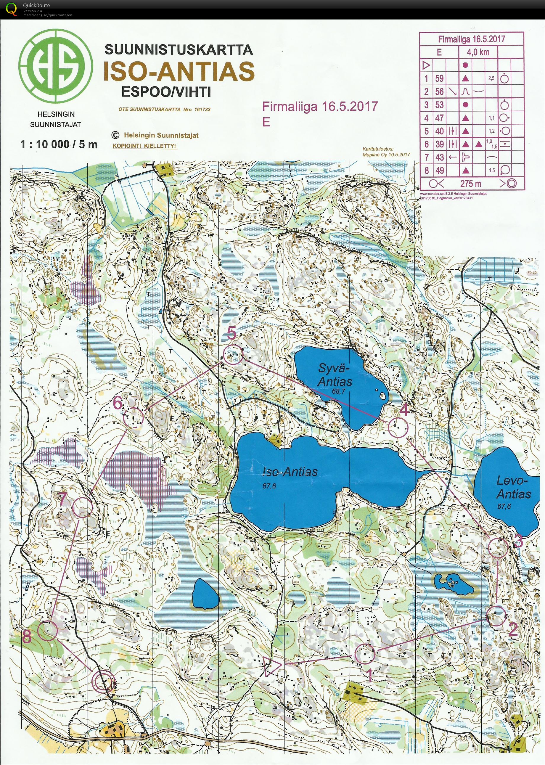 Firmaliiga 2/2017 Haukkalampi  (16/05/2017)