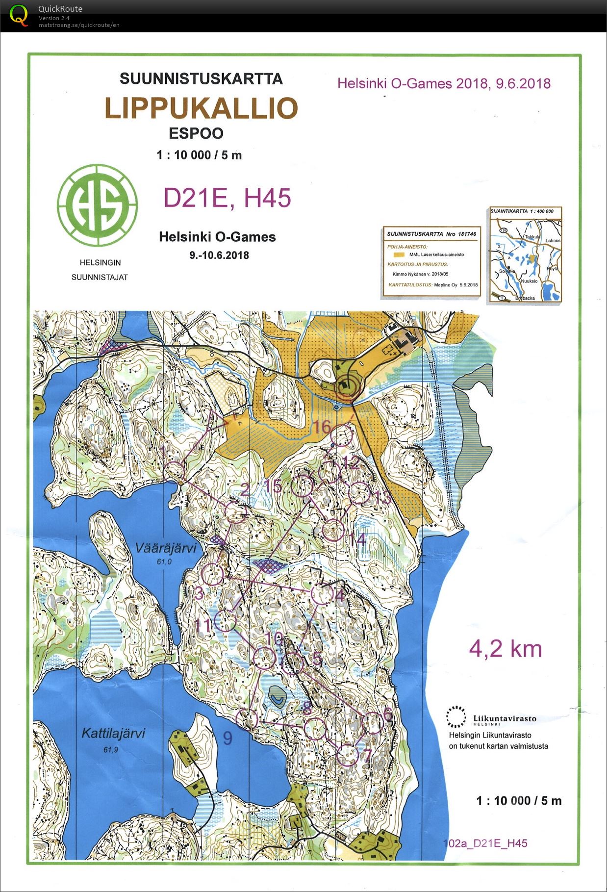 Helsinki O-Games lauantai (09/06/2018)