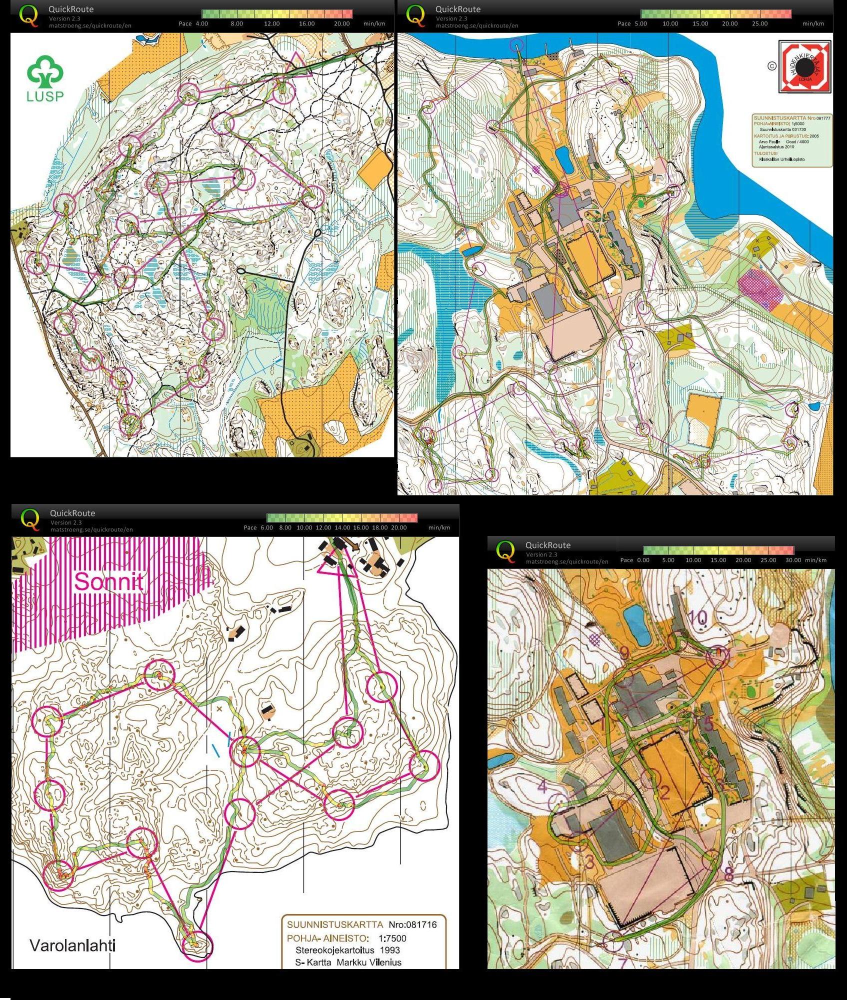 Suunnistusleiri Kisakalliossa (4 harjoitusta) (2010-10-30)
