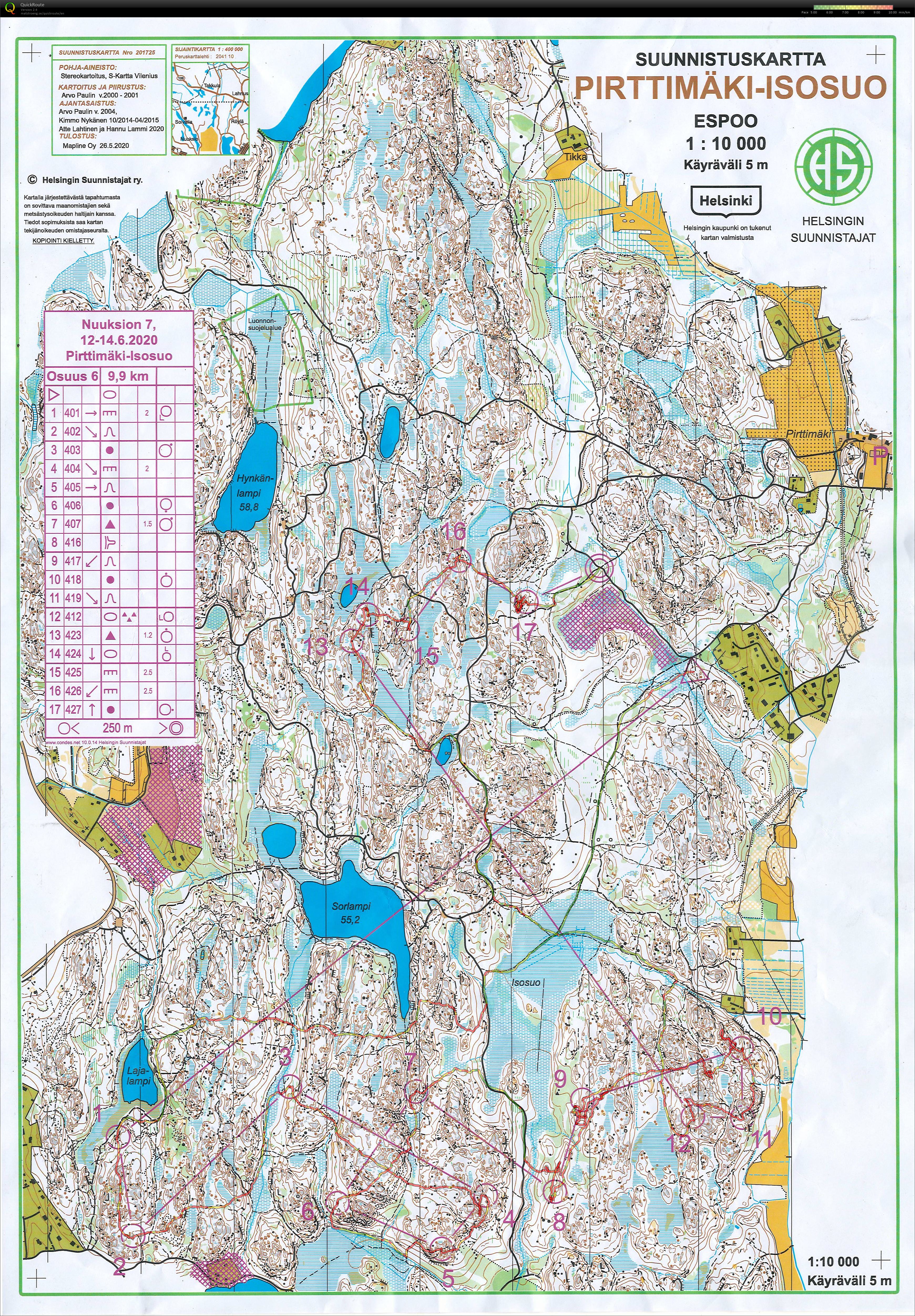 Nuuksio 7 osuus 6 Pirttimäki Isosuo (2020-06-12)