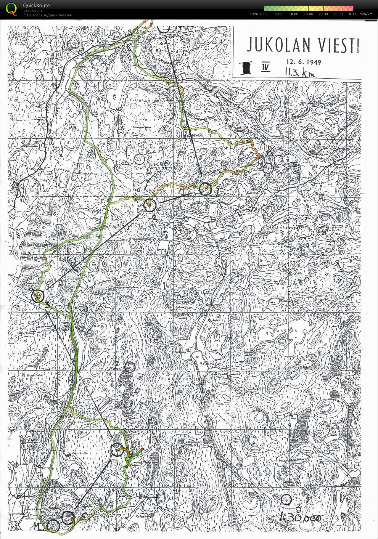 Retro Jukola 1949 4. osuus hiihtäen (28-03-2011)