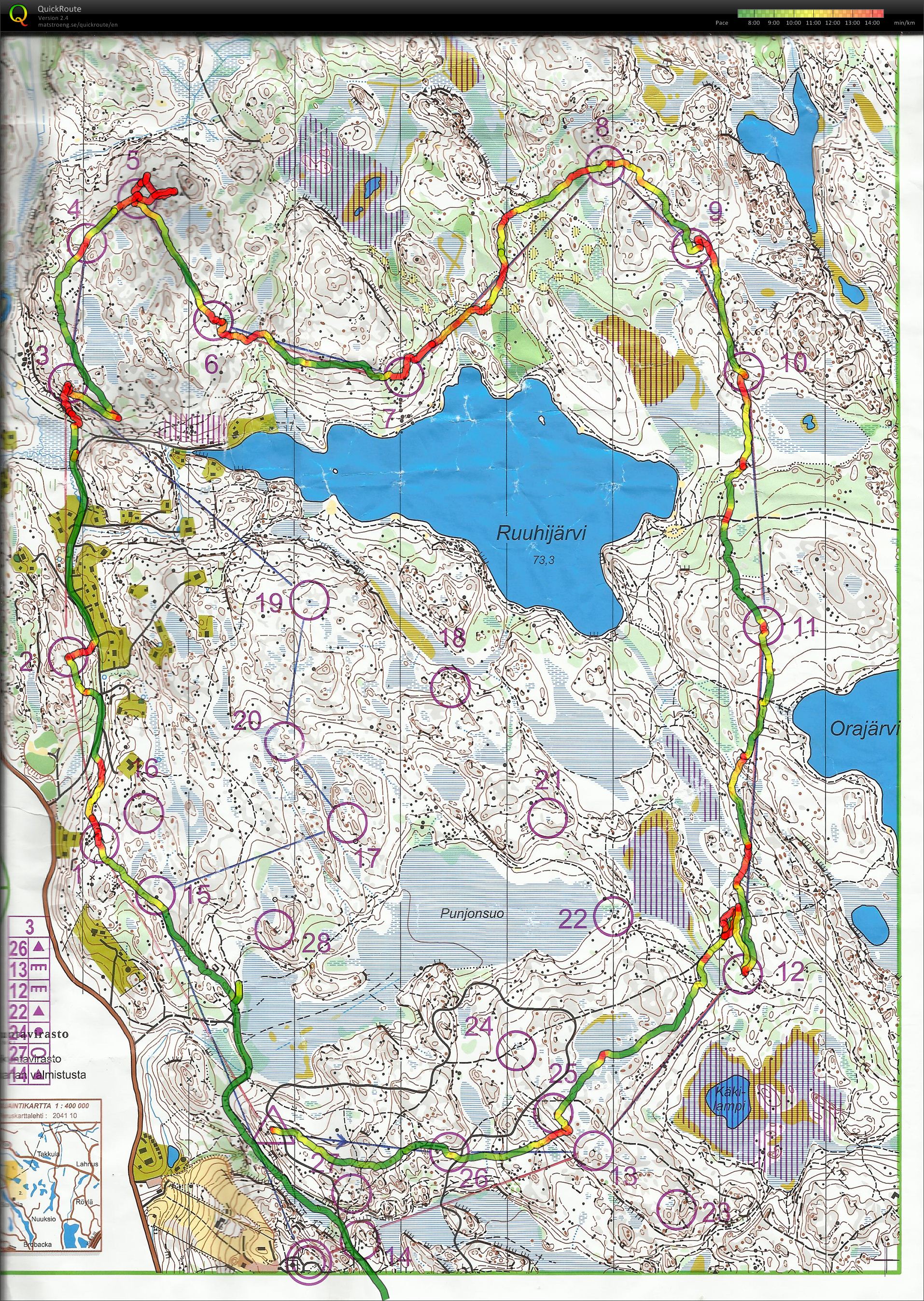 Oma harjoitus Iltarastien kartalla (21/07/2012)