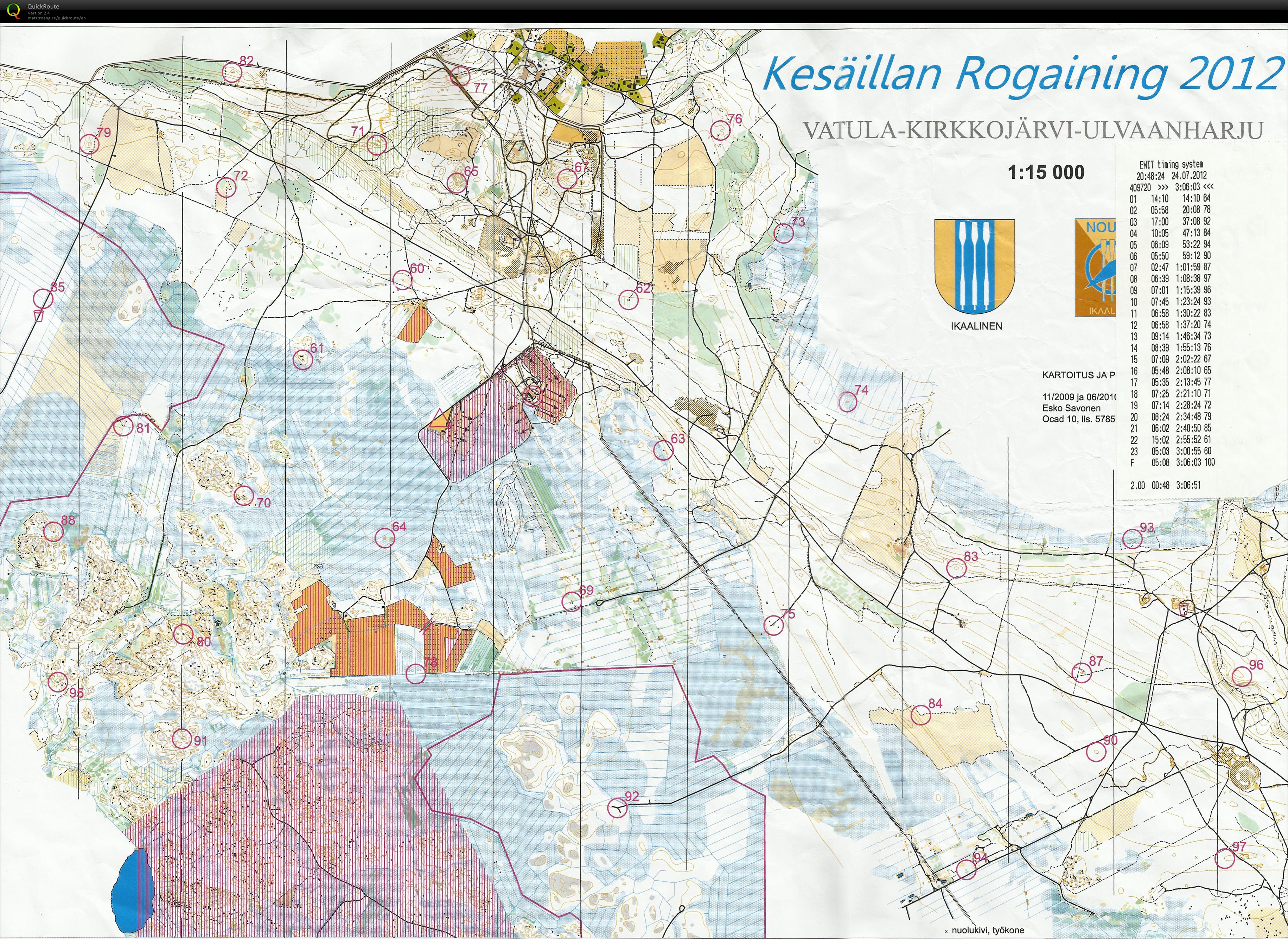 Kesäillan Rogaining 2012 (24.07.2012)